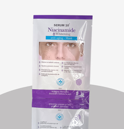4 MASCARILLAS ACLARANTES NIACINAMIDA TRATAMIENTO PARA EL MES COMPLETO